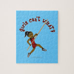 Girl Pole Vaulting - Red (Dark) Puzzles