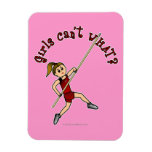 Girl Pole Vaulting - Red (Light) Magnet
