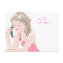 girl portable telephone postcards by eterietten girl portable telephone postcards