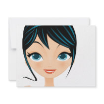 girl portrait invitations by Melisende girl portrait invitations