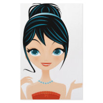 girl portrait stationery by Melisende girl portrait stationery
