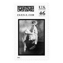 Girl Posing and Laughing 1919 postage by lc_vintagephotos Girl Posing and Laughing 1919 postage