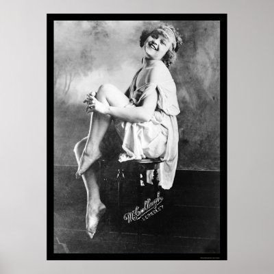 Girl Posing and Laughing 1919 Posters by lc_vintagephotos