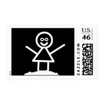 Girl - Postage Stamp by PSC159 Girl - Postage Stamp