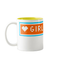 Girl Power Blog Button Mug mugs