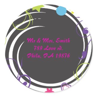 Girl Power BrightInvitation sticker seal sticker