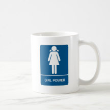 Girl Power Restroom Door Coffee Mug