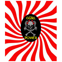 Girl Power Skull and Crossbones t-shirts by hadleymonster Girl Power Skull and Crossbones t-shirts