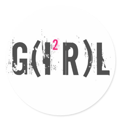 Girl Power Sticker- White by scarlette9104