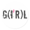 Girl Power Sticker- White
