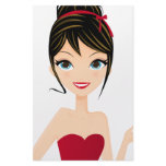 girl presenting personalized stationery
