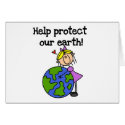 Girl Protect Our Earth Tshirts and Gifts cards by stick_figures Girl Protect Our Earth Tshirts and Gifts cards