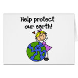 Girl Protect Our Earth Tshirts and Gifts cards