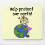 Girl Protect Our Earth Tshirts and Gifts Mouse Mat Girl Protect Our Earth Tshirts and Gifts Mouse Mat