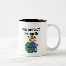 Girl Protect Our Earth Tshirts and Gifts Mug