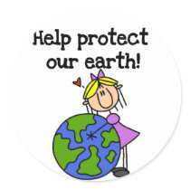 Girl Protect Our Earth Tshirts and Gifts stickers
