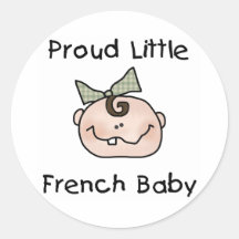 Girl Proud French Baby Sticker