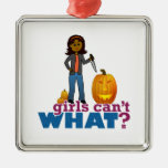 Girl Pumpkin Carver Christmas Tree Ornaments