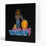Girl Pumpkin Carver Vinyl Binder