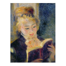 Girl Reading, 1874 Post Card