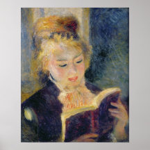 Girl Reading, 1874 Print