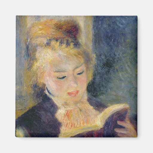 Girl Reading, 1874 Refrigerator Magnets