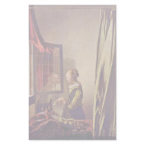 Girl Reading A Letter At An Open Window,  By Verme Stationery Design