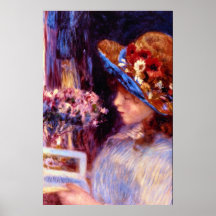 Girl Reading by Pierre Renoir Posters