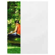 Girl Reading in Park Flyer Design
