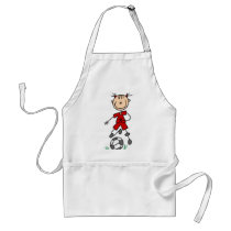 Girl Red Soccer Uniform aprons