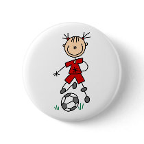 Girl Red Soccer Uniform buttons