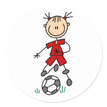 Girl Red Soccer Uniform stickers by stick_figures Girl Red Soccer Uniform stickers