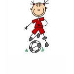 Girl Red Soccer Uniform Shirt