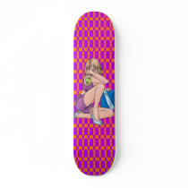 Girl Relaxing With Gifts Skate Board Decks