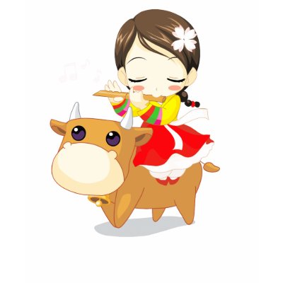 girl riding cow tshirt by mattharkin