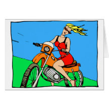 Chick On Motorbike