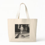 Girl Riding Tricycle, 1918 Canvas Bags