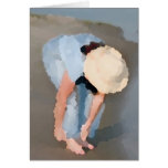Girl Rolling Cuffs Greeting Cards
