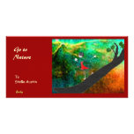 Girl Running Down a Tree Photo Greeting Card