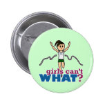 Girl Running in Green Button