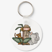 Girl Safari Keychain by toddlersplace Girl Safari Keychain