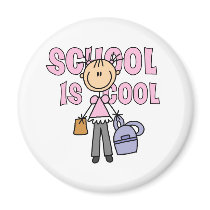 Girl School is Cool magnets by stick_figures Girl School is Cool magnets