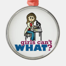 Girl Scientist Christmas Tree Ornament