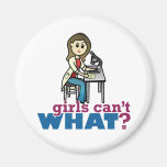 Girl Scientist Refrigerator Magnets