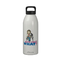 Girl Scientist Reusable Water Bottle