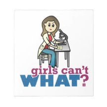 Girl Scientist Scratch Pads