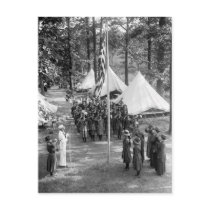 Girl Scout Flag-Raising: 1919 Post Card