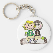 Girl Scout Junior Brownie Outdoors Key Chain