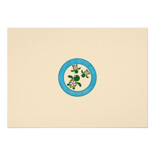 GIRL Sea TURTLE Baby Shower Invite TWIN (Honu) 01C