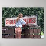 Girl Selling Peaches Posters